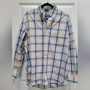 Pendleton Metro Mens Plaid Button Down Shirt Size Large
